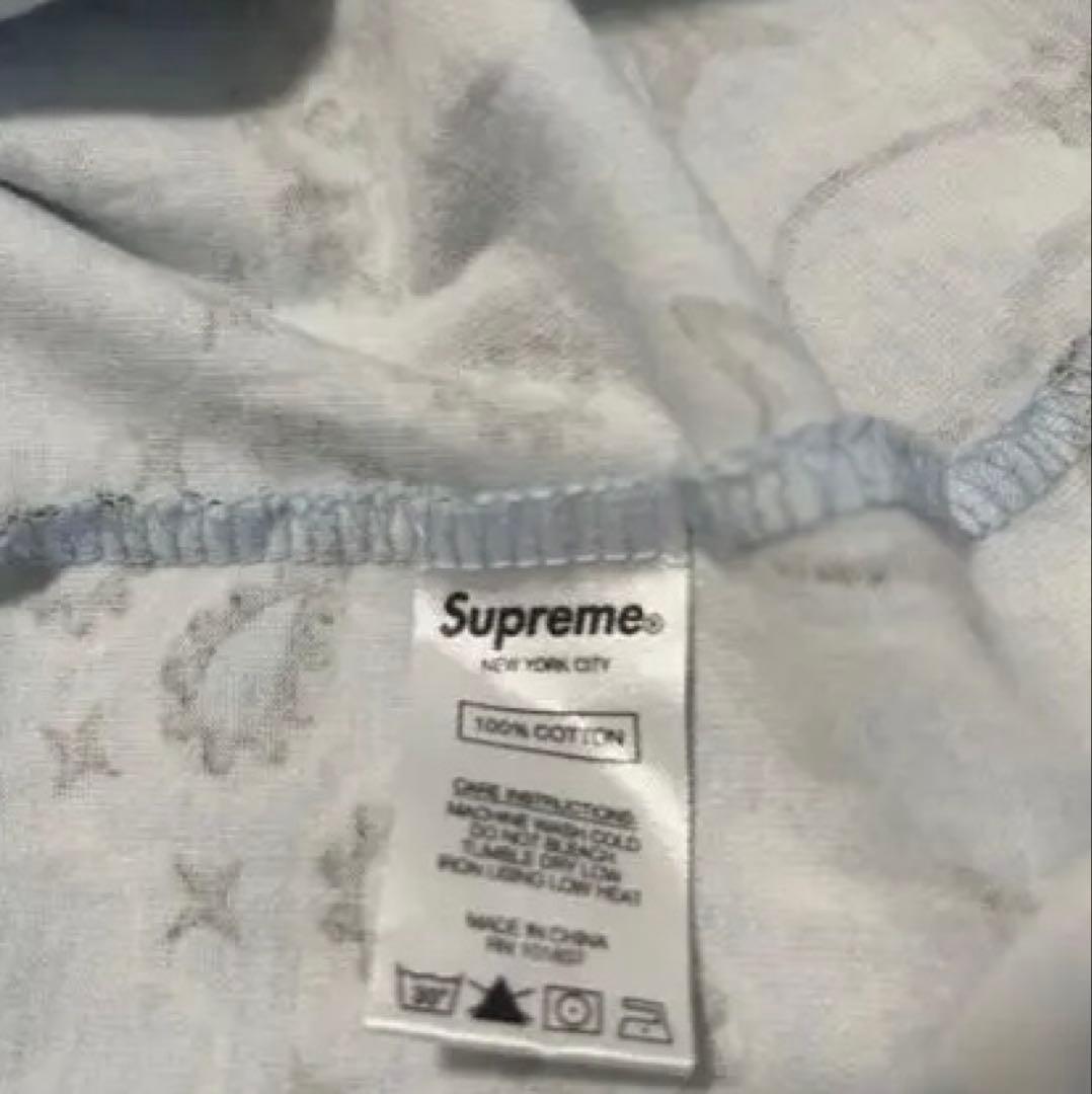 美品　Supreme small box logo T bandana blue