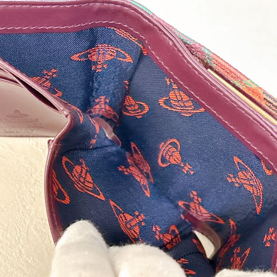 Vivienne Westwood ダービー がま口 三つ折り財布 チェック