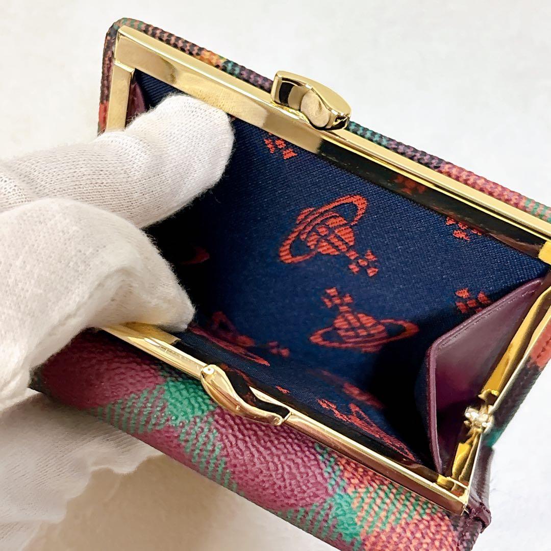 Vivienne Westwood ダービー がま口 三つ折り財布 チェック