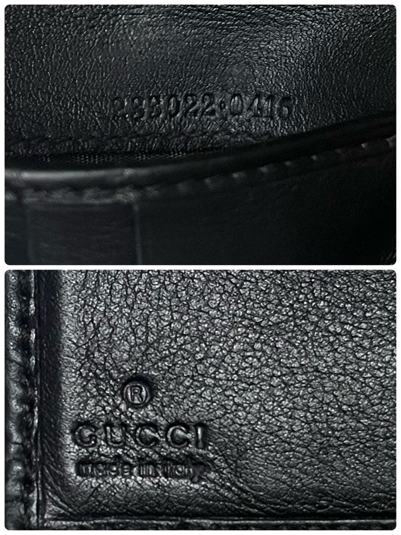 最終価格　GUCCI グッチ　シマ　ケース　財布　ウォレット　二つ折り　黒