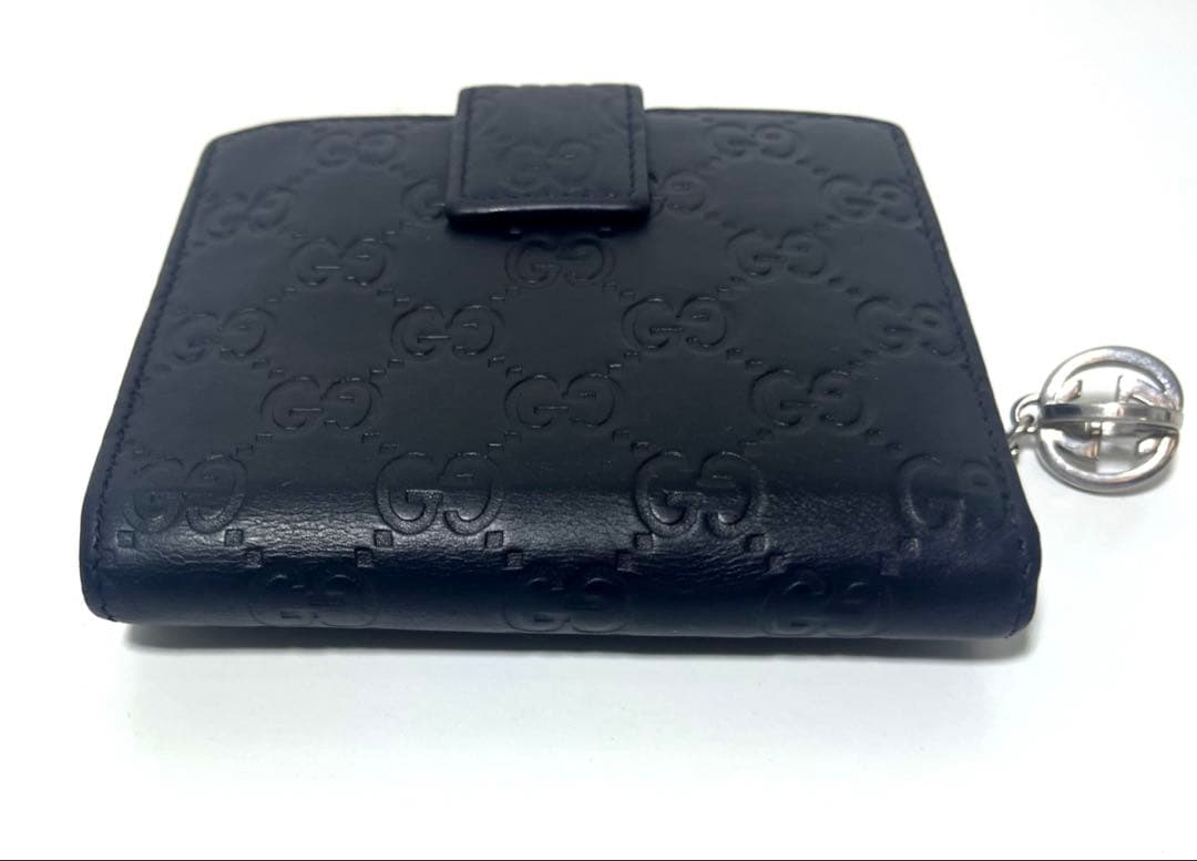 最終価格　GUCCI グッチ　シマ　ケース　財布　ウォレット　二つ折り　黒