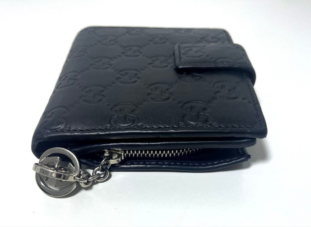最終価格　GUCCI グッチ　シマ　ケース　財布　ウォレット　二つ折り　黒