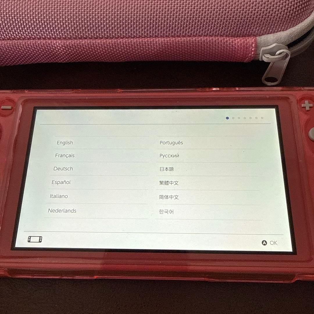 Nintendo Switch Lite コーラル 本体 箱 充電器 ケース付き
