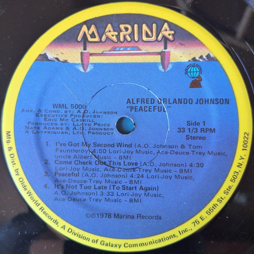 【レコードLP】Al Johnson Peaceful