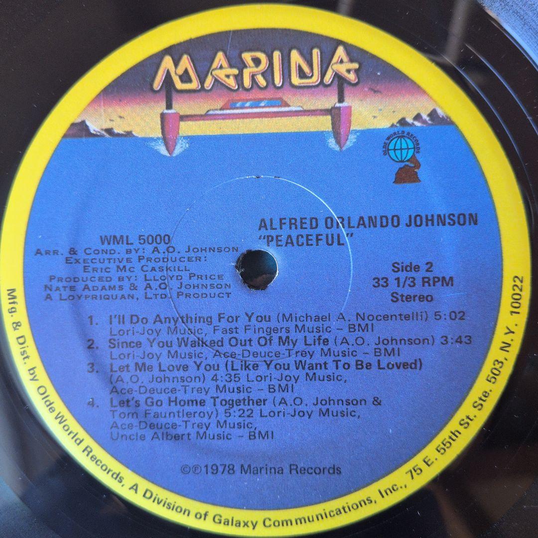 【レコードLP】Al Johnson Peaceful