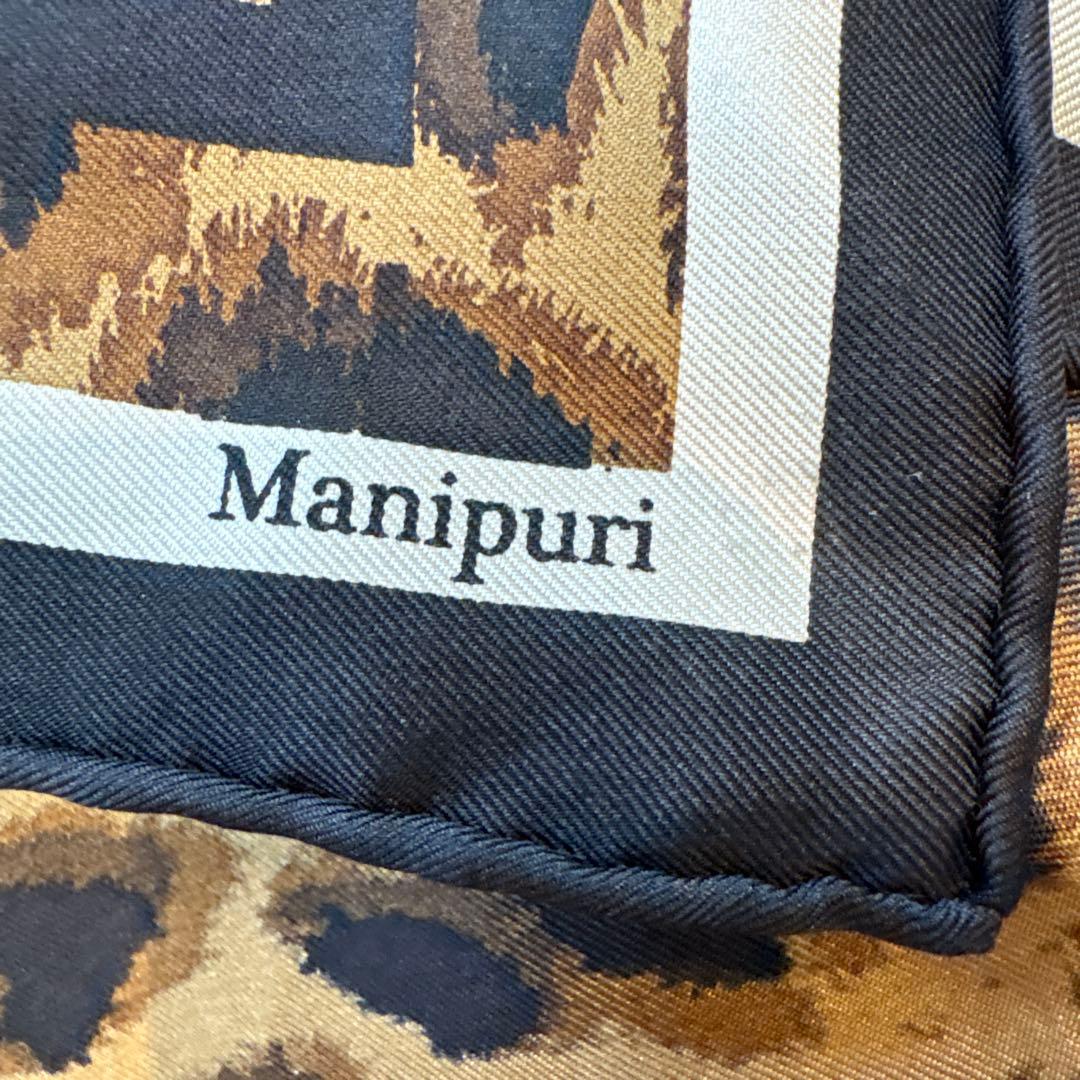 Manipuri ヒョウ柄 スカーフ