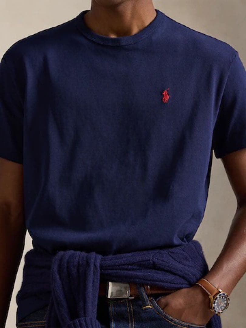 未使用品 Polo Ralph Lauren ジャージーTシャツ ネイビー L