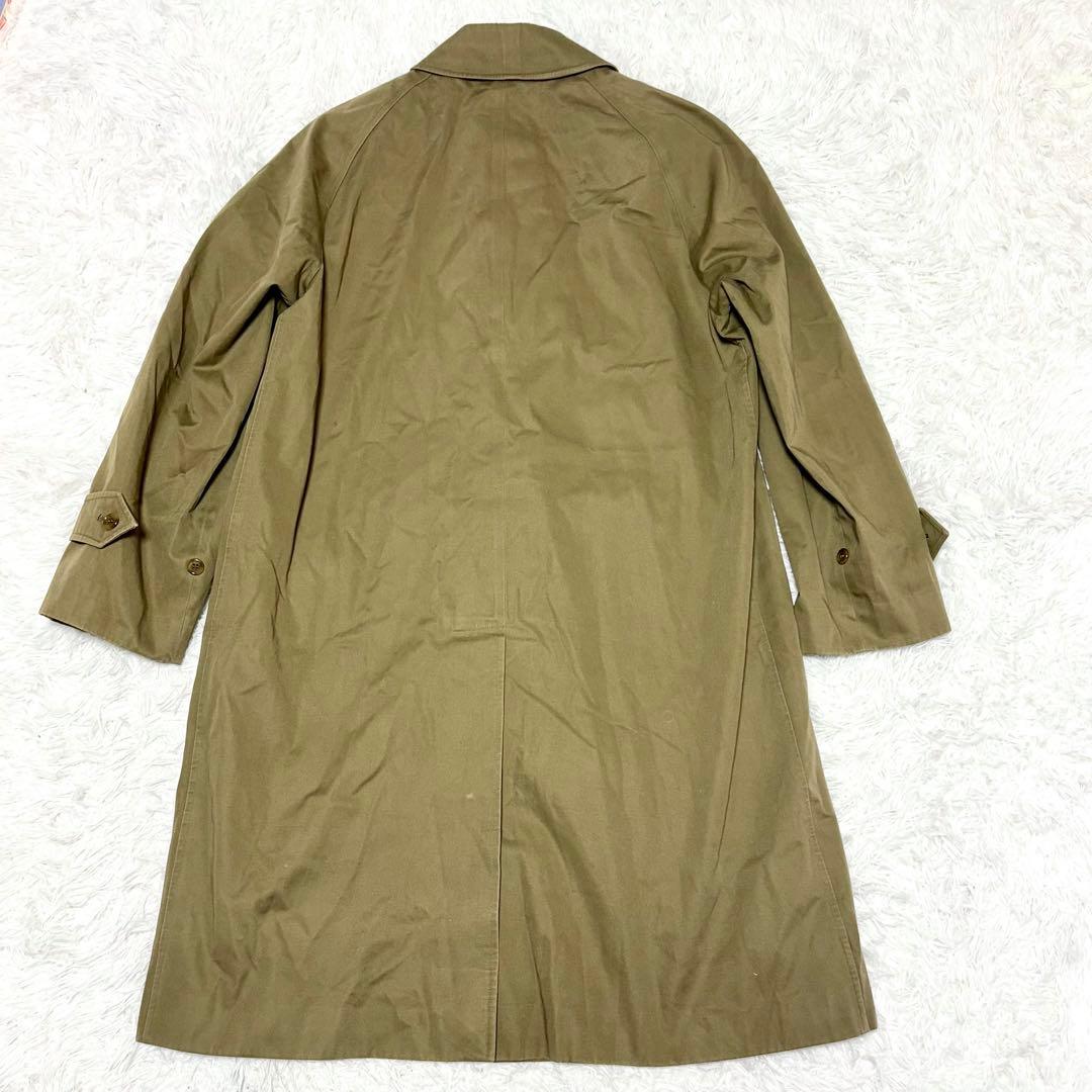 【極美品】バーバリープローサム　ステンカラーコート　カーキ　ノバチェック　XL
