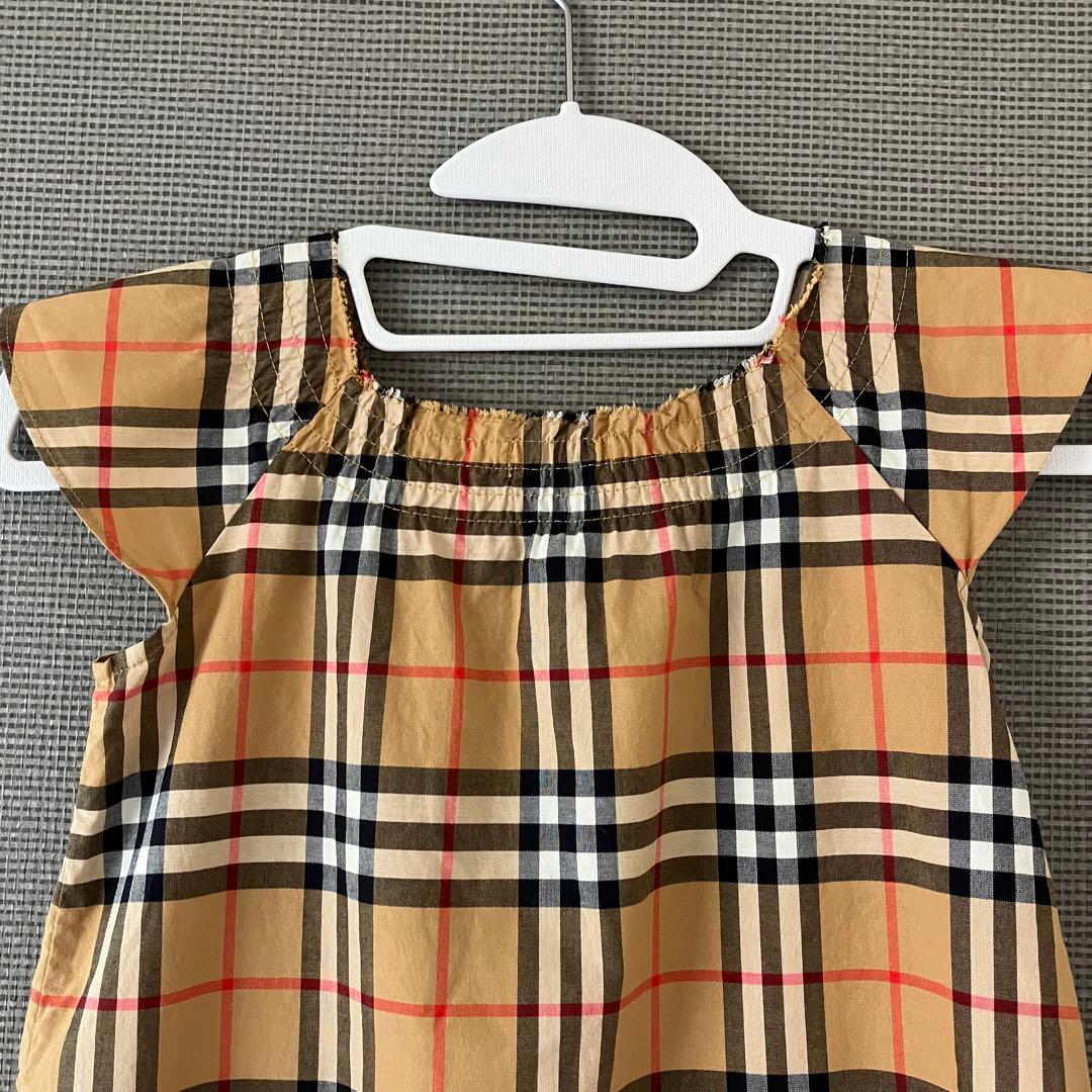 美品　バーバリー　ワンピース　ノバチェック　12M 80㎝