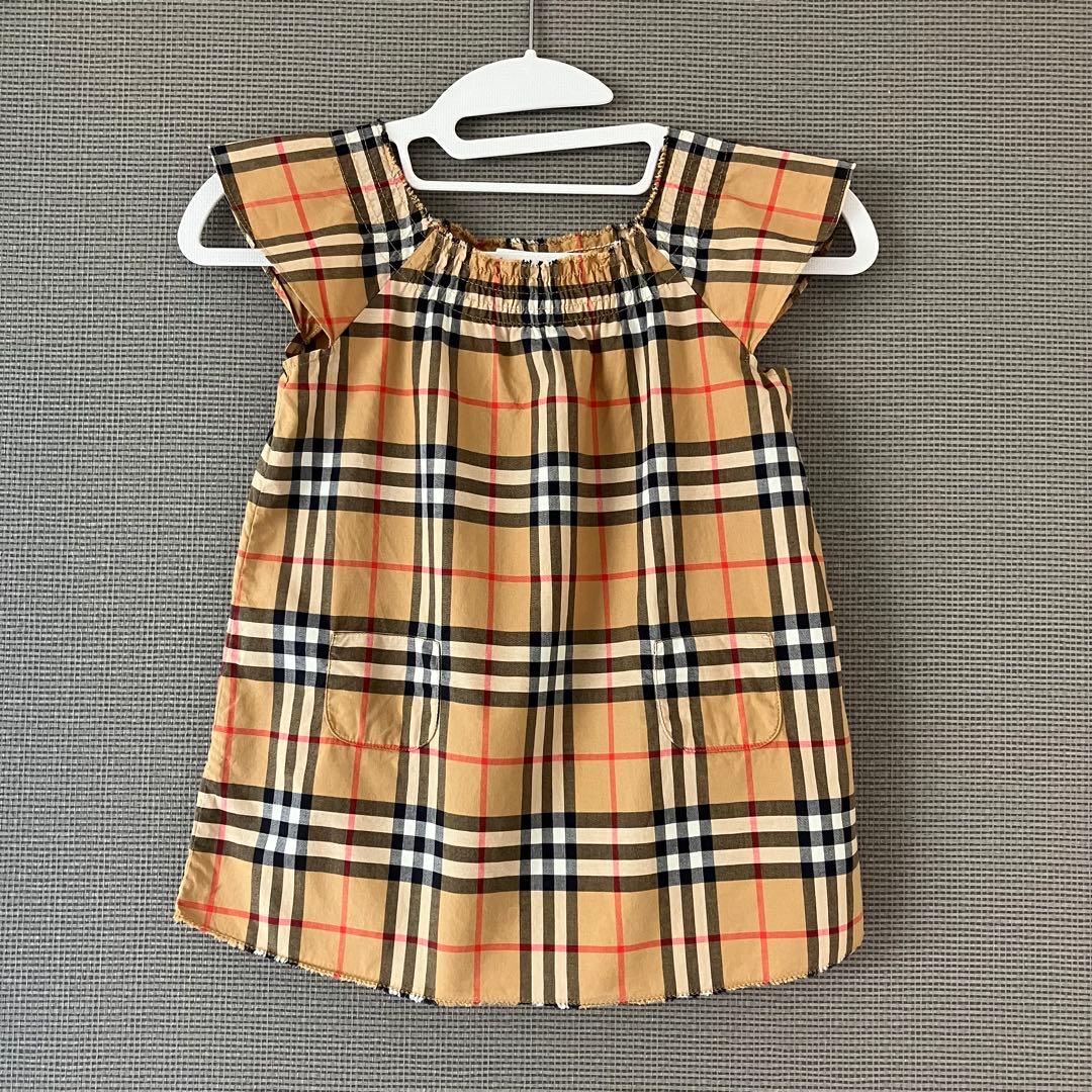 美品　バーバリー　ワンピース　ノバチェック　12M 80㎝