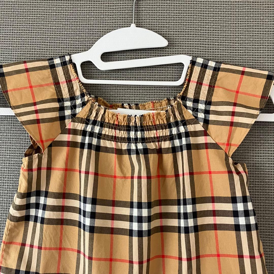 美品　バーバリー　ワンピース　ノバチェック　12M 80㎝