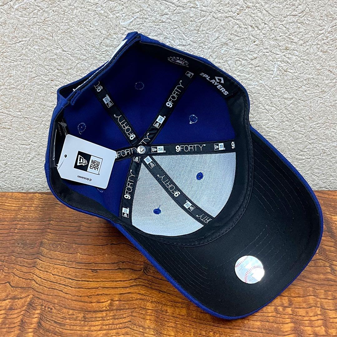 新品未使用　ドジャース　大谷翔平　サイン刺繍　ニューエラ 希少　キャップ　ブルー