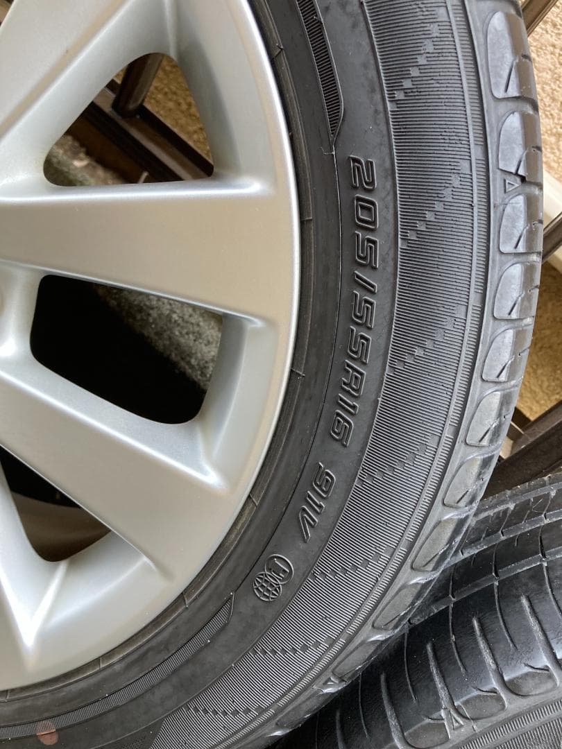 No.02　トヨタ　アルミホイール　1本　中古品　205/55R16　X5018