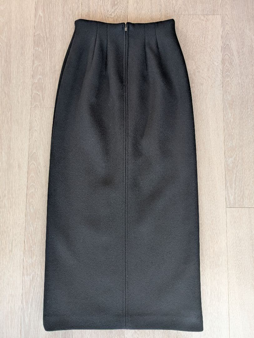 美品【IENA】厚手 ナロースカート ブラック