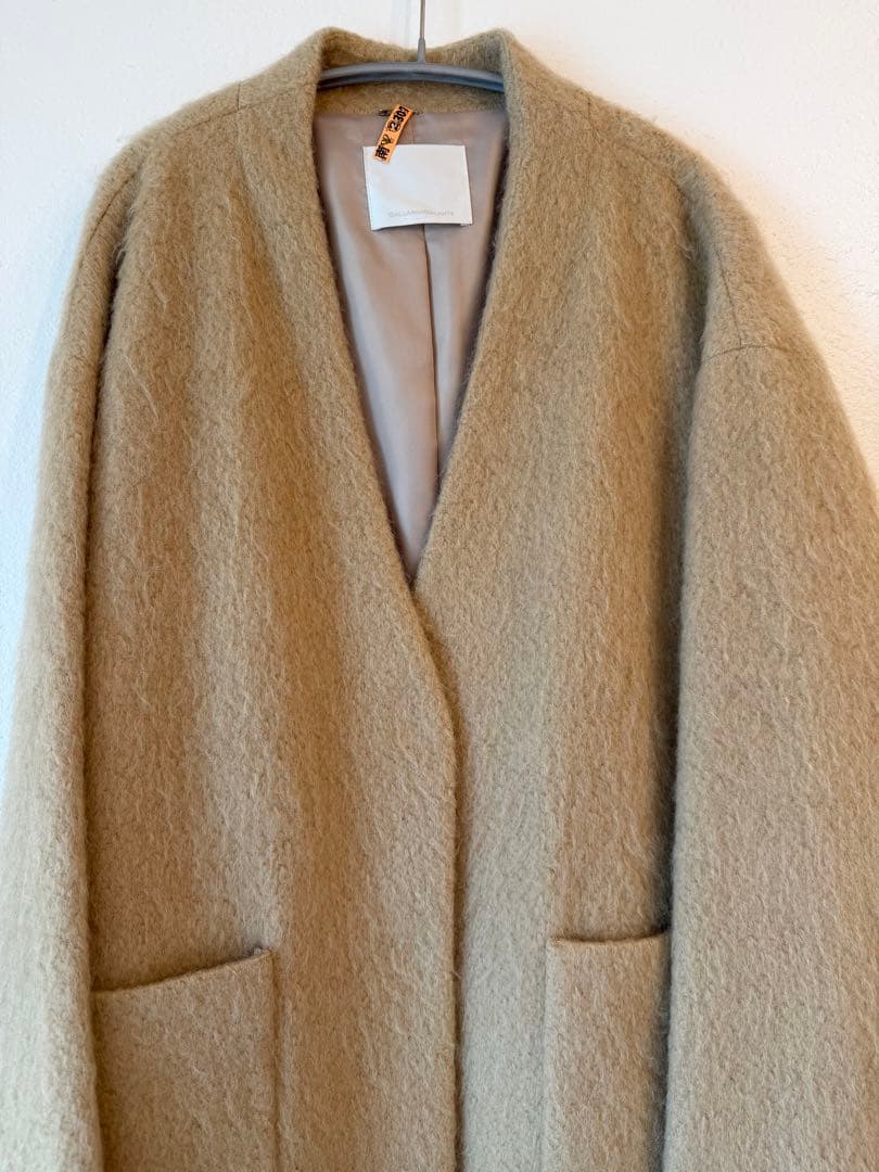 GALLARDAGALANTE シャギーノーカラーコート クリーニング済み