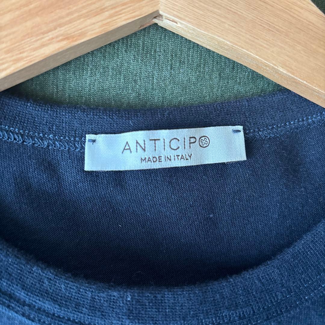 ANTICIPO ネイビー コットン Tシャツ beams 46