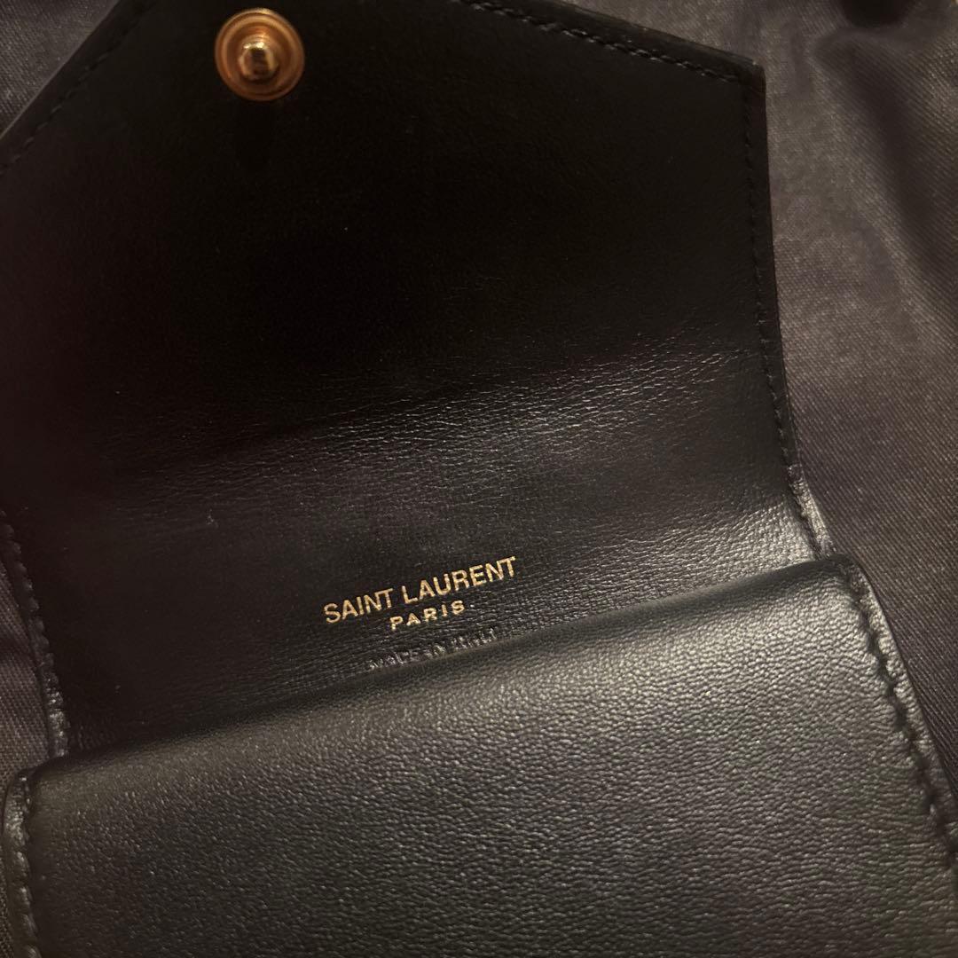 SAINT LAURENT 三つ折り財布 ブラック