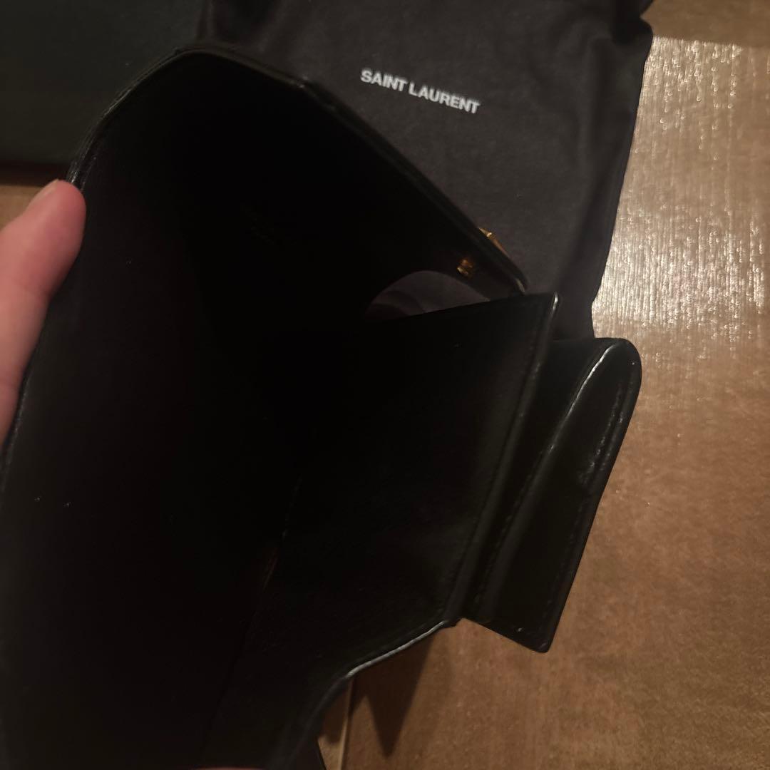 SAINT LAURENT 三つ折り財布 ブラック