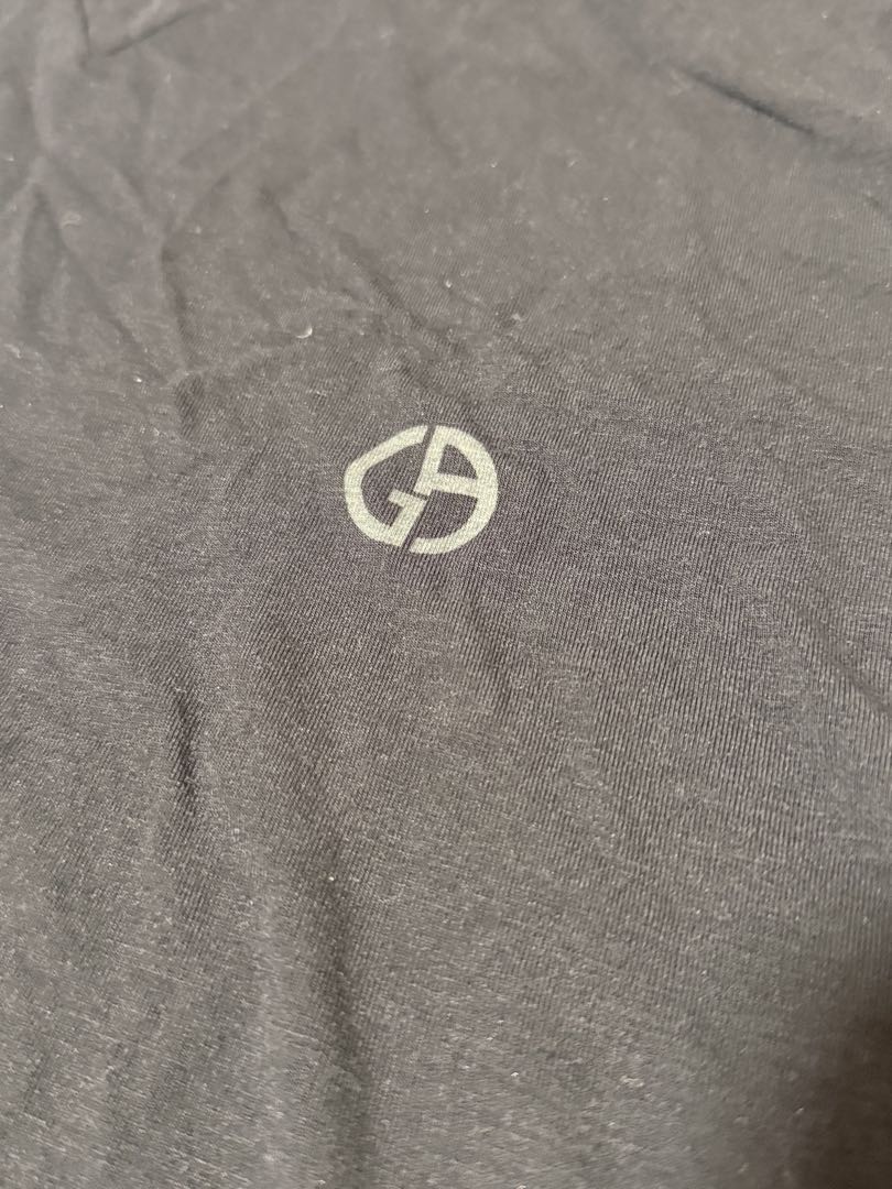 GIORGIO ARMANI アルマーニ ビスコース 筆記体ロゴ Tシャツ 52