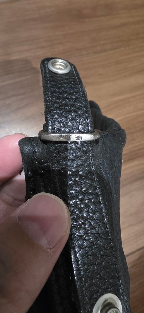 CHROME HEARTS　ブラックレザー手袋 サイズ7インチ