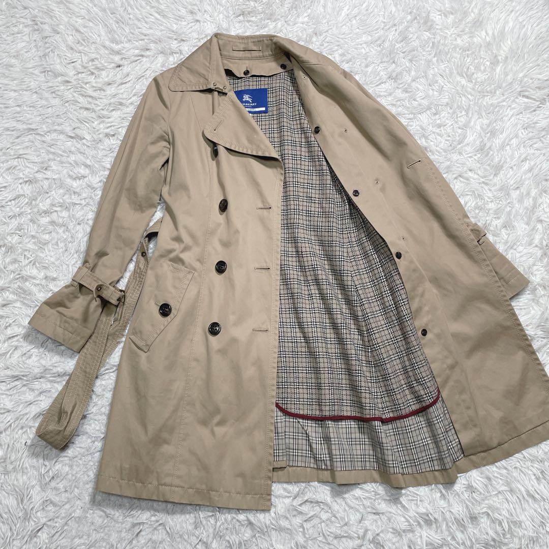 バーバリーブルーレーベル　トレンチコート　ライナー　ノバチェック　ベージュ　M