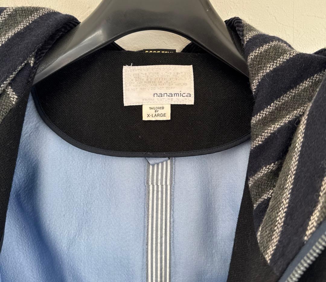 nanamica アシンメトリー GORETEXウールショートコート