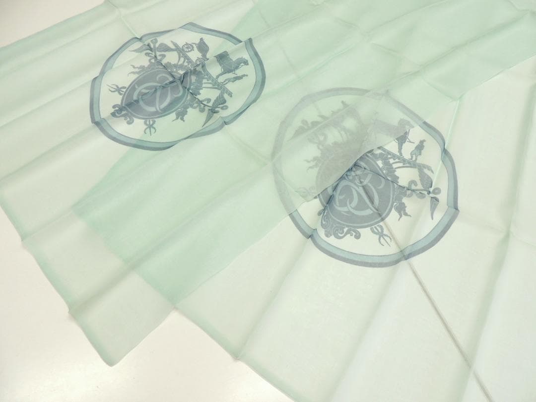 新品 同様エルメス マルジェラ期 エクスリブリス シルク シフォン ストール