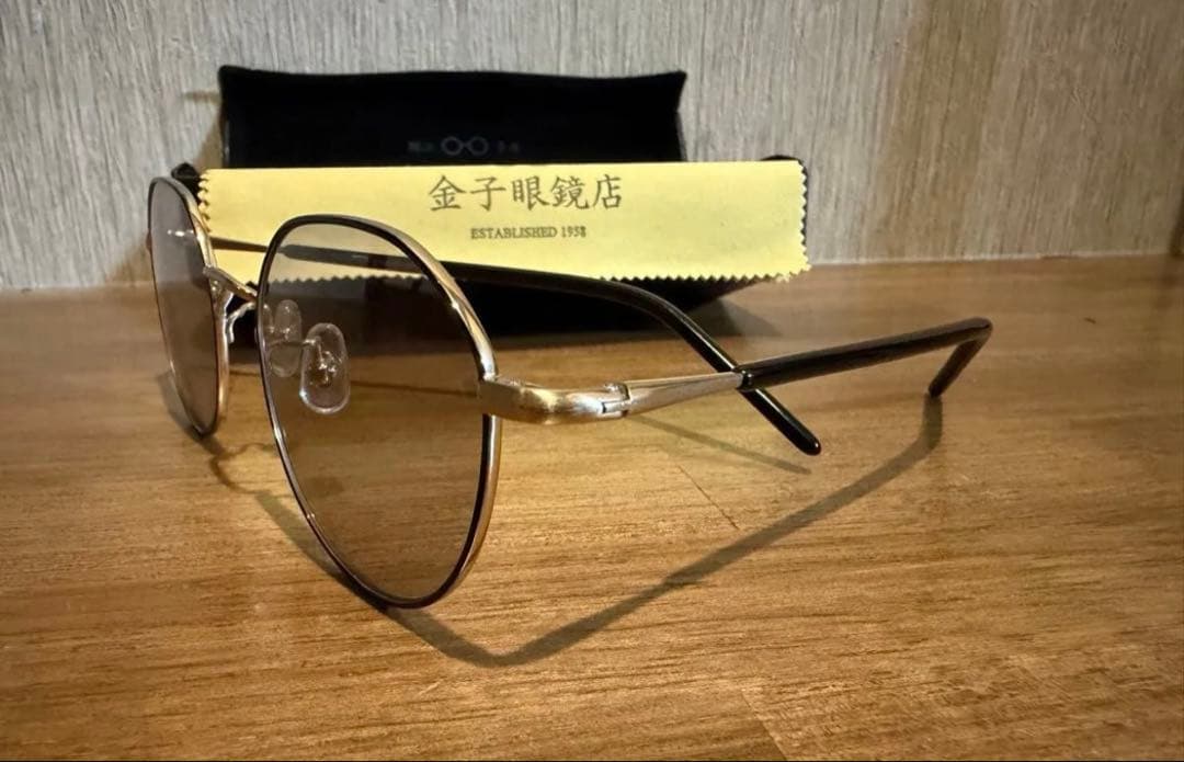 金子眼鏡サングラスLazy Red by KANEKO OPTICAL ゴールド