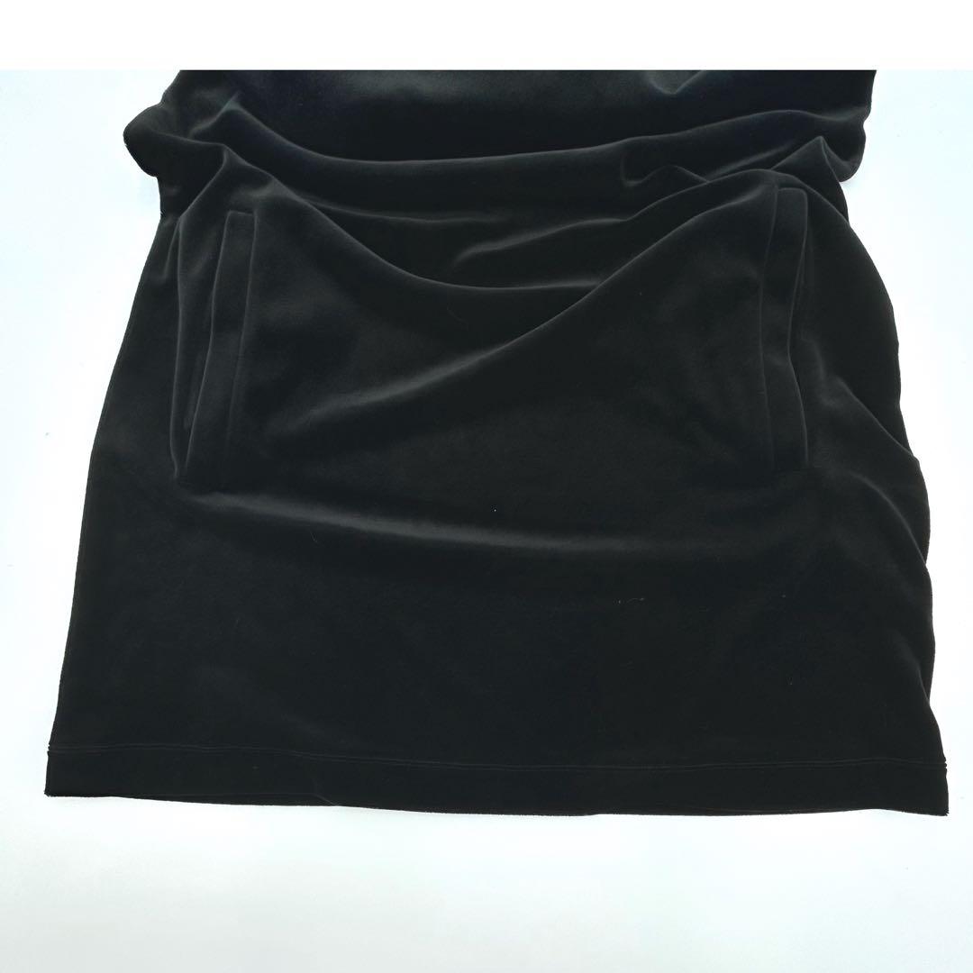 【極美品】GUCCI 半袖 フーデッド ベルベット ワンピース