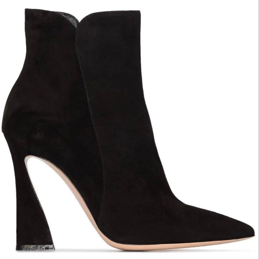 Gianvito Rossi aura 105 ショートブーツ　スウェード 黒
