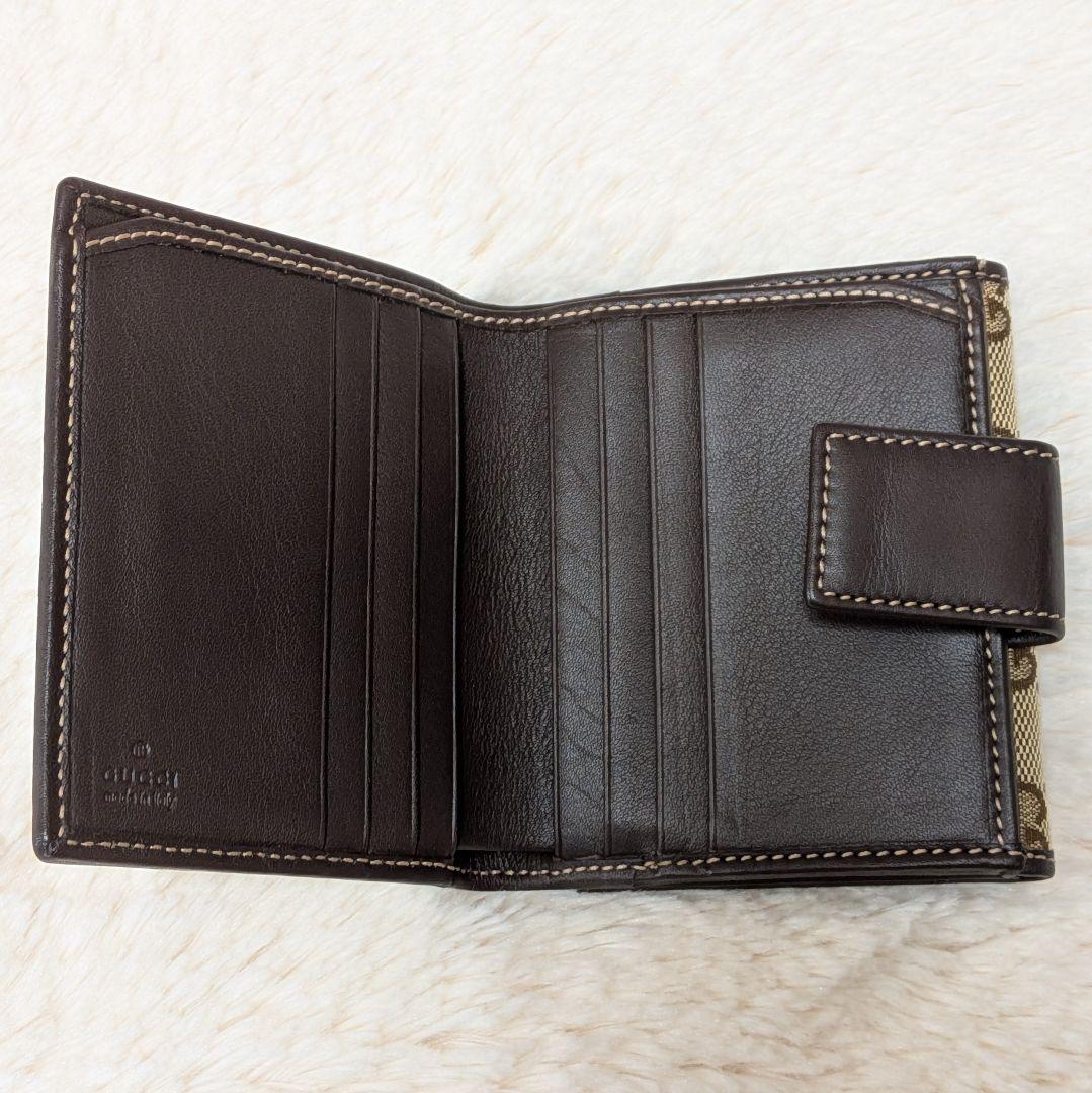 希少✨️グッチ 二つ折り財布 ミニ グッチョリ チワワ GGキャンバス Wホック
