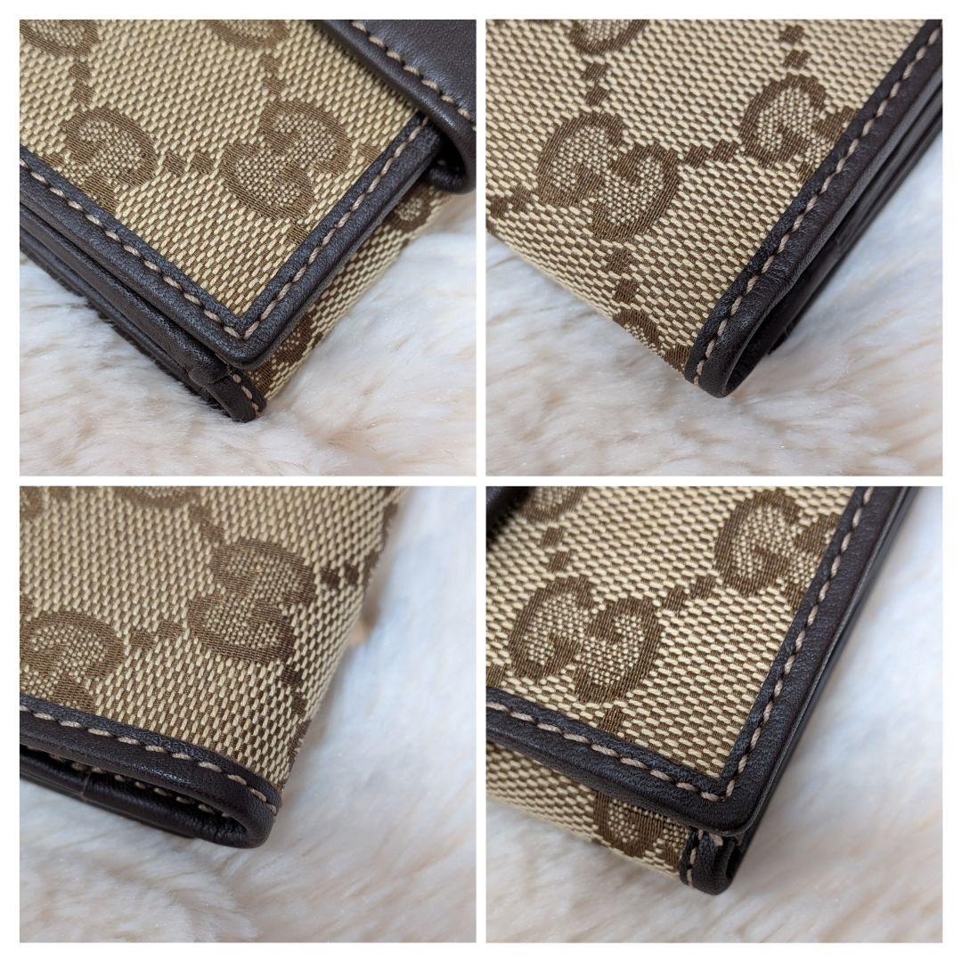 希少✨️グッチ 二つ折り財布 ミニ グッチョリ チワワ GGキャンバス Wホック