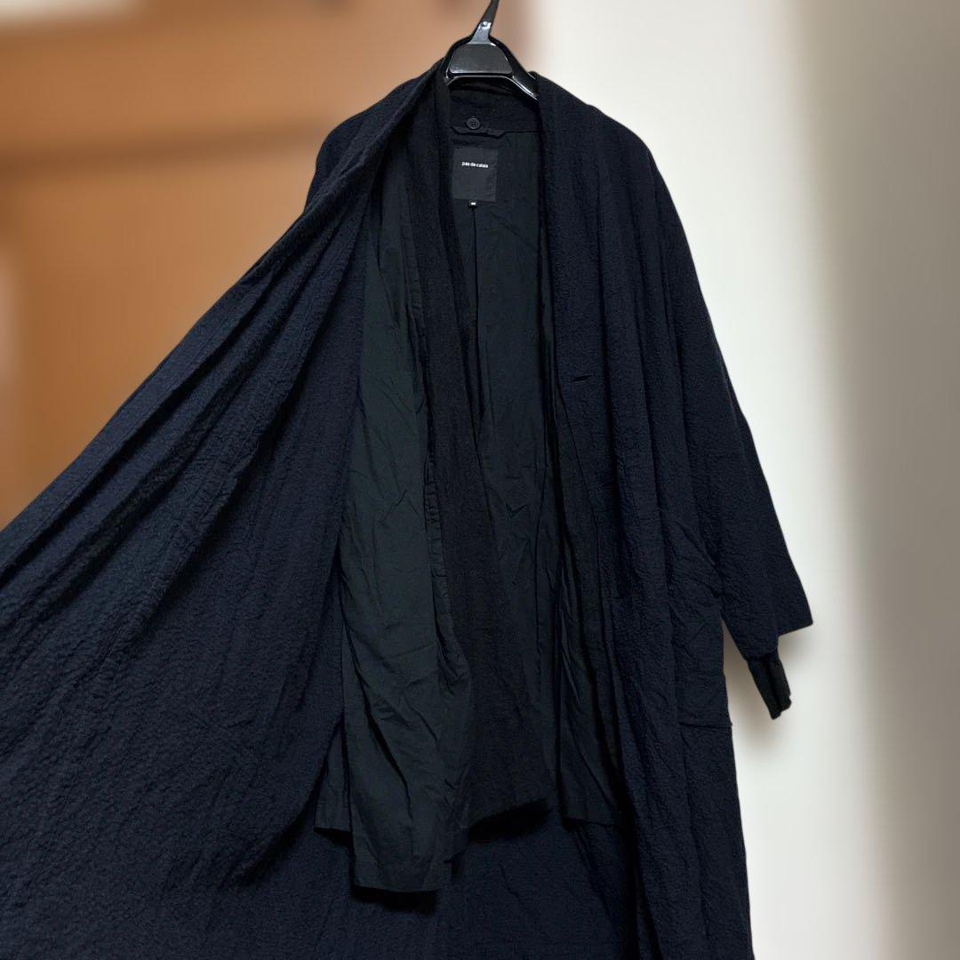 pas de calais ネイビー ロングコート 36