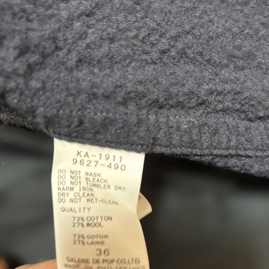 pas de calais ネイビー ロングコート 36