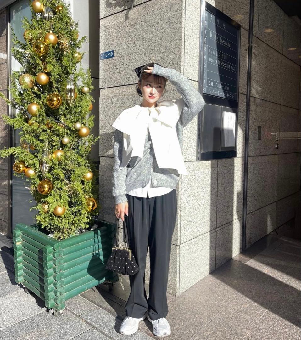 Bibiy GLITTER KNIT グリッターニット シルバー