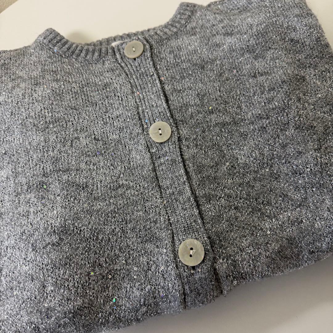 Bibiy GLITTER KNIT グリッターニット シルバー