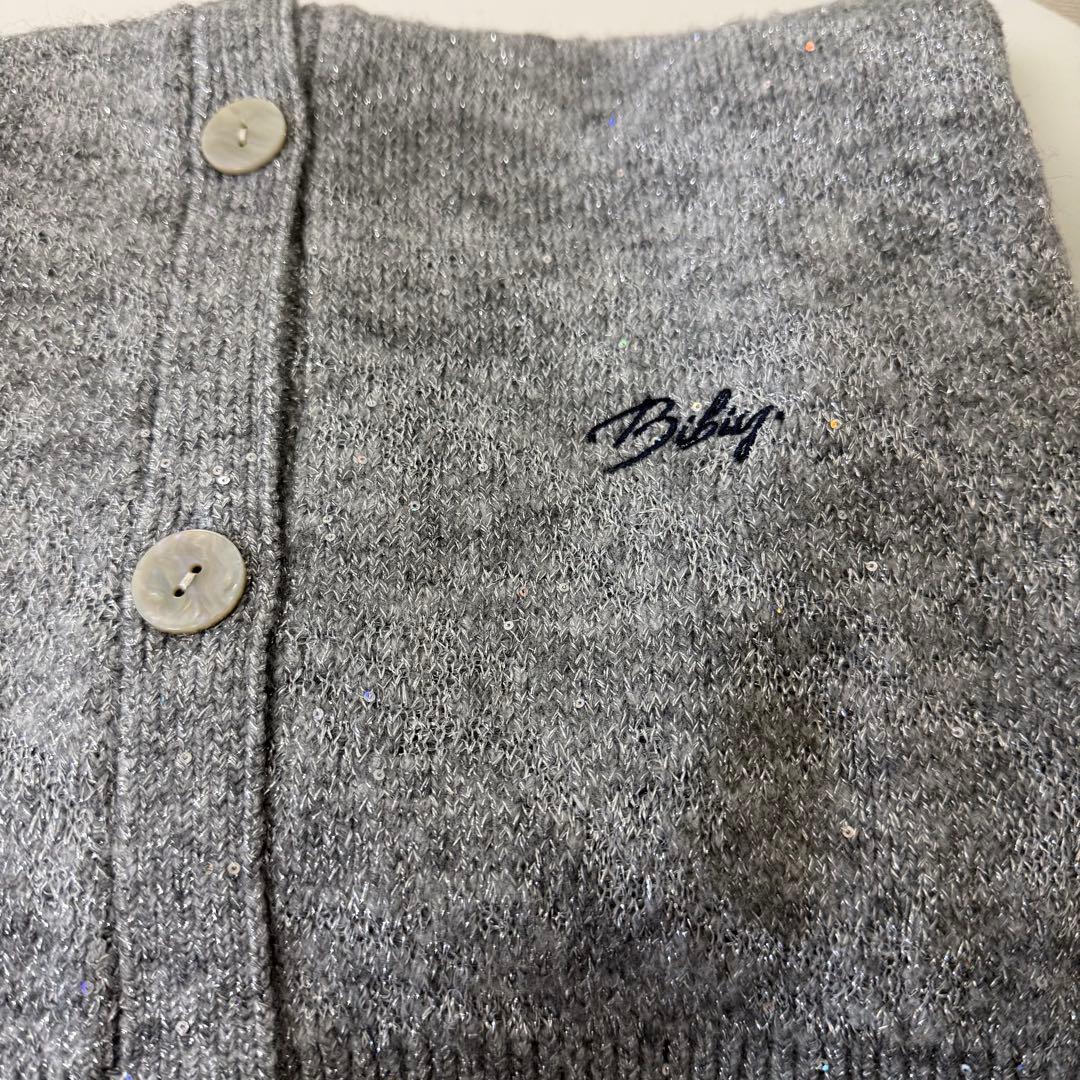 Bibiy GLITTER KNIT グリッターニット シルバー