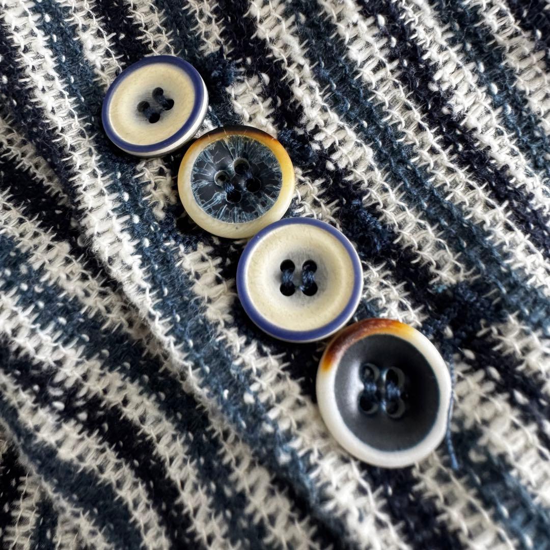 【イタリア製✨】BOB ニット アンコン ストライプ テーラードジャケット 50
