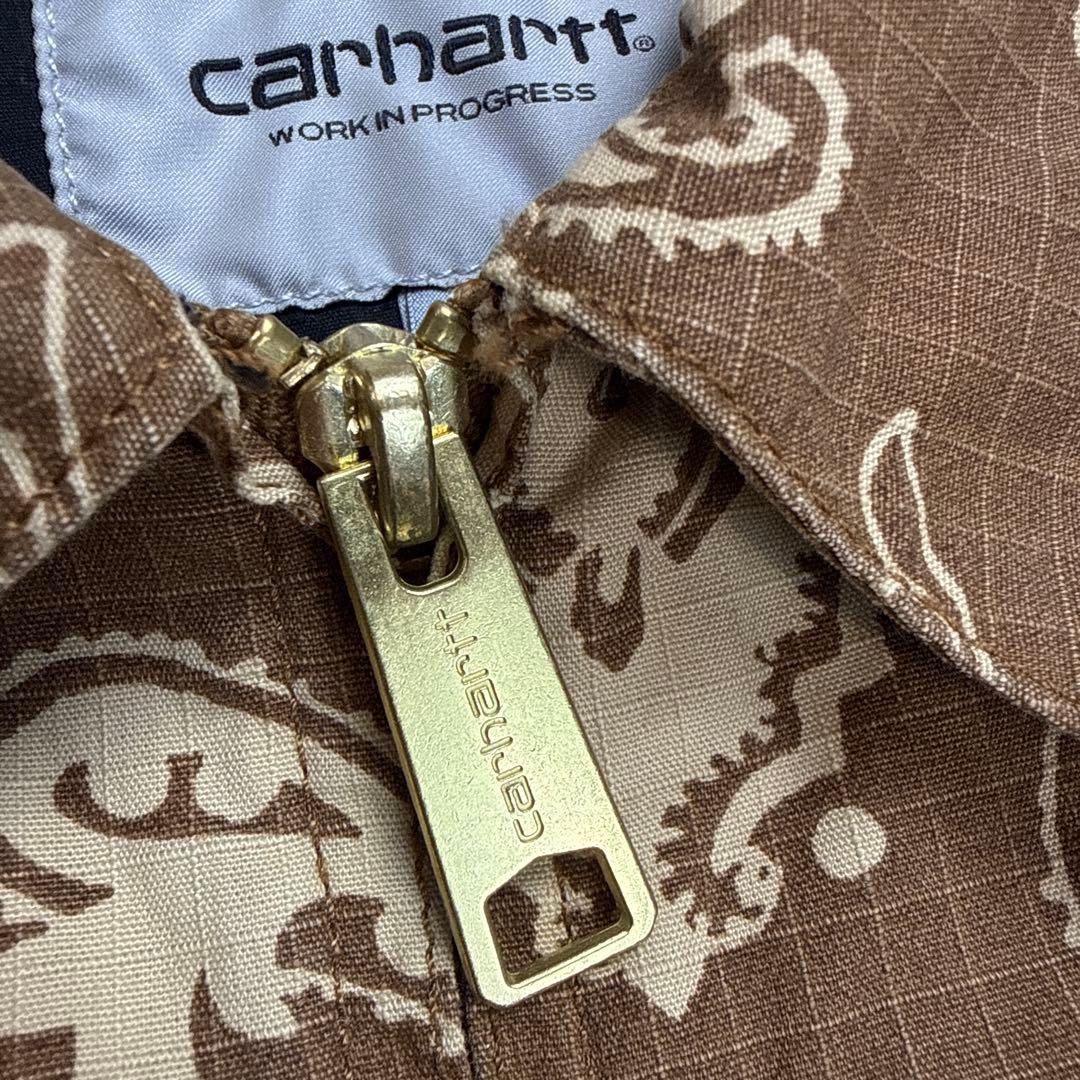 カーハート　総柄　薄手カバーオール　ゴールド金具　Lサイズ　美品