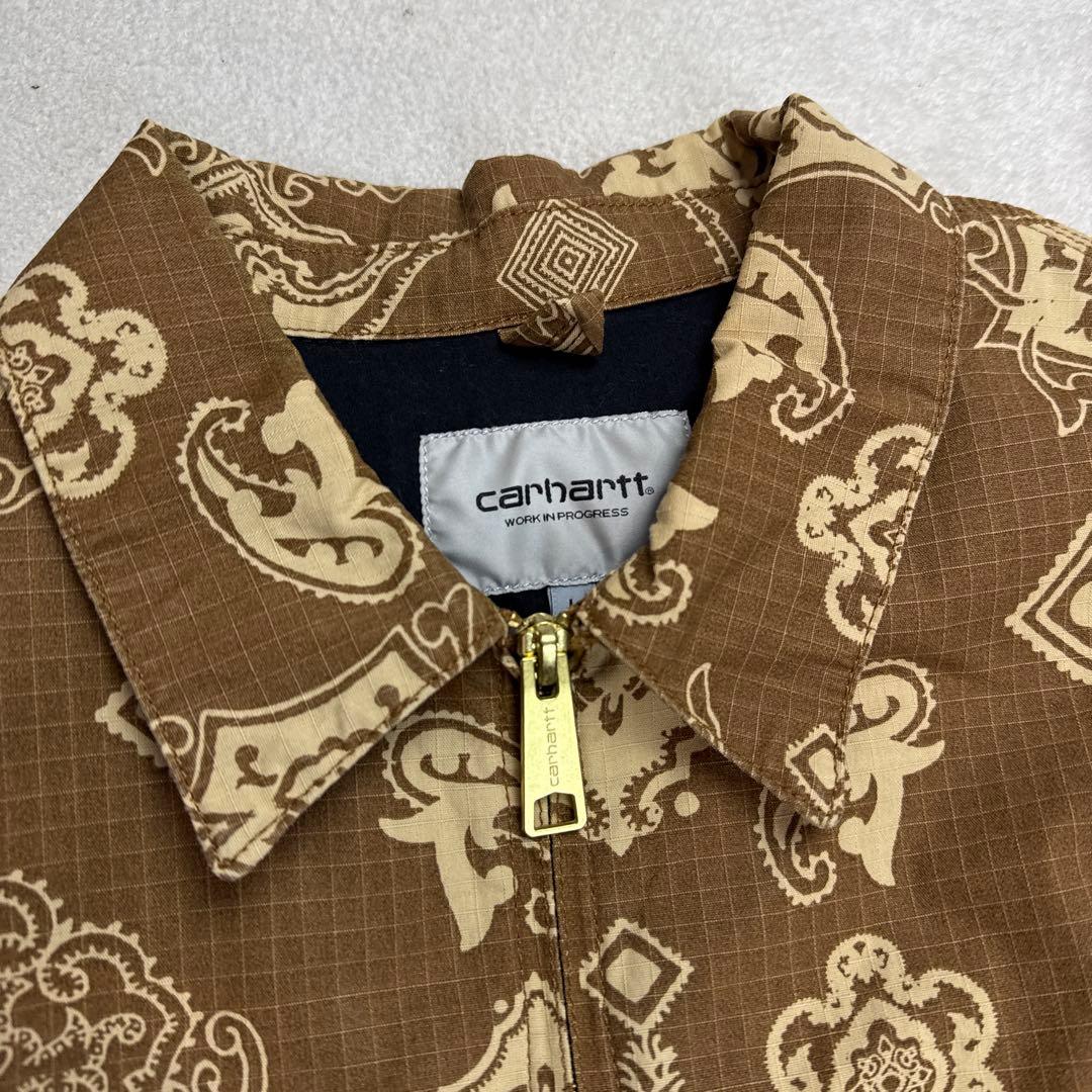 カーハート　総柄　薄手カバーオール　ゴールド金具　Lサイズ　美品
