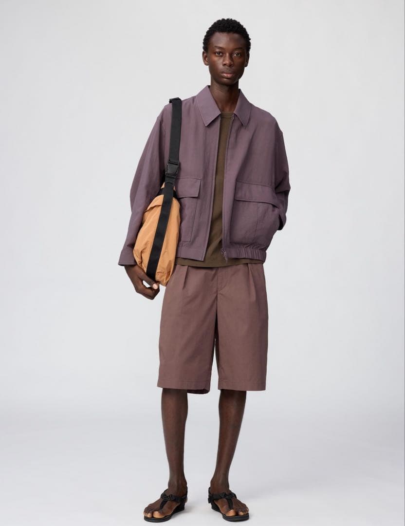即日発送 UNIQLO U 26SS ショートブルゾン M PURPLE