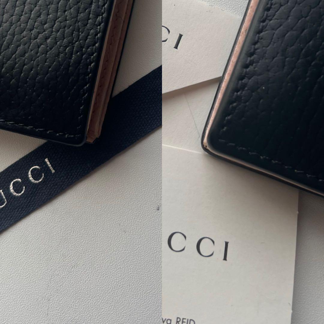 196 美品 GUCCI グッチ マーモント 2つ折り財布
