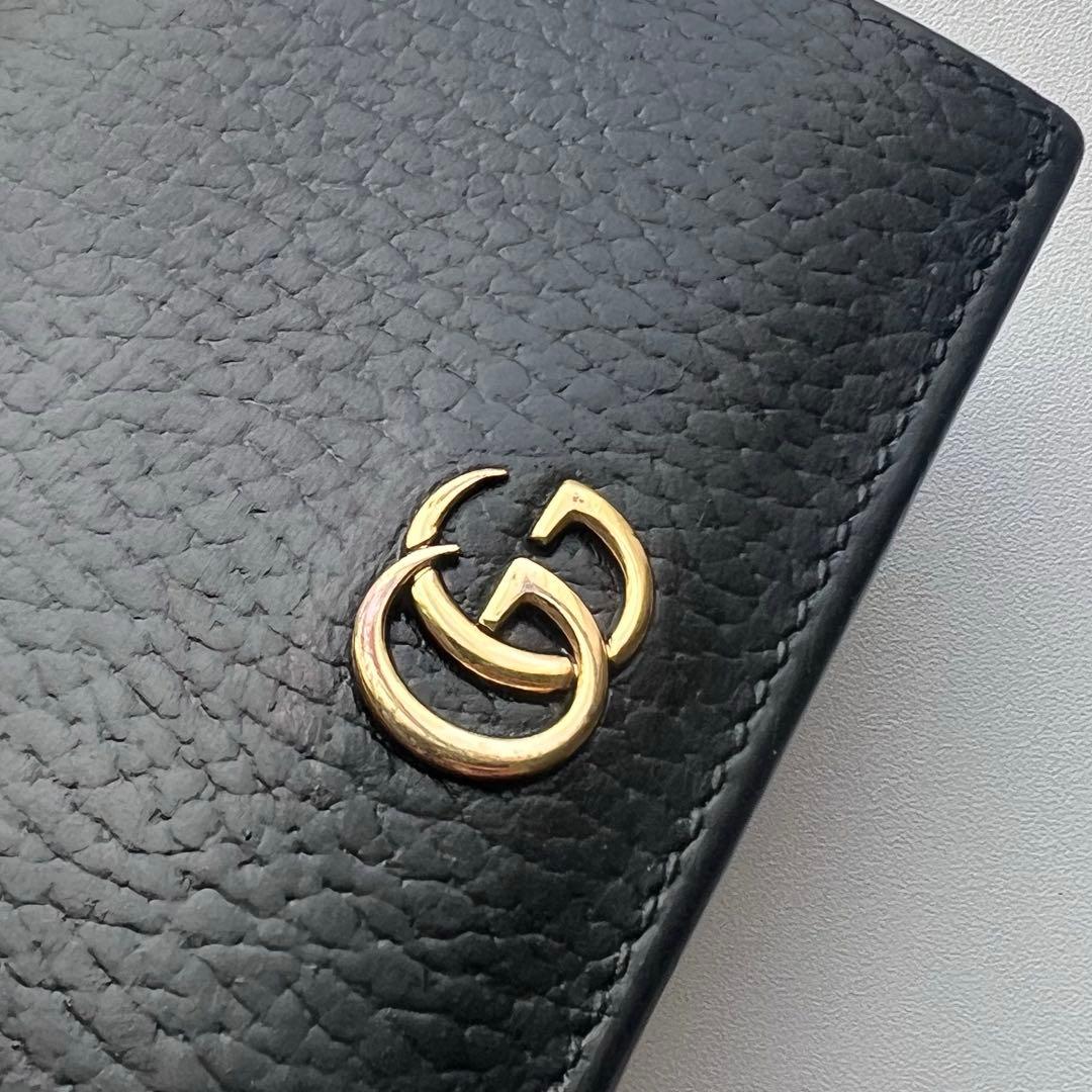 196 美品 GUCCI グッチ マーモント 2つ折り財布