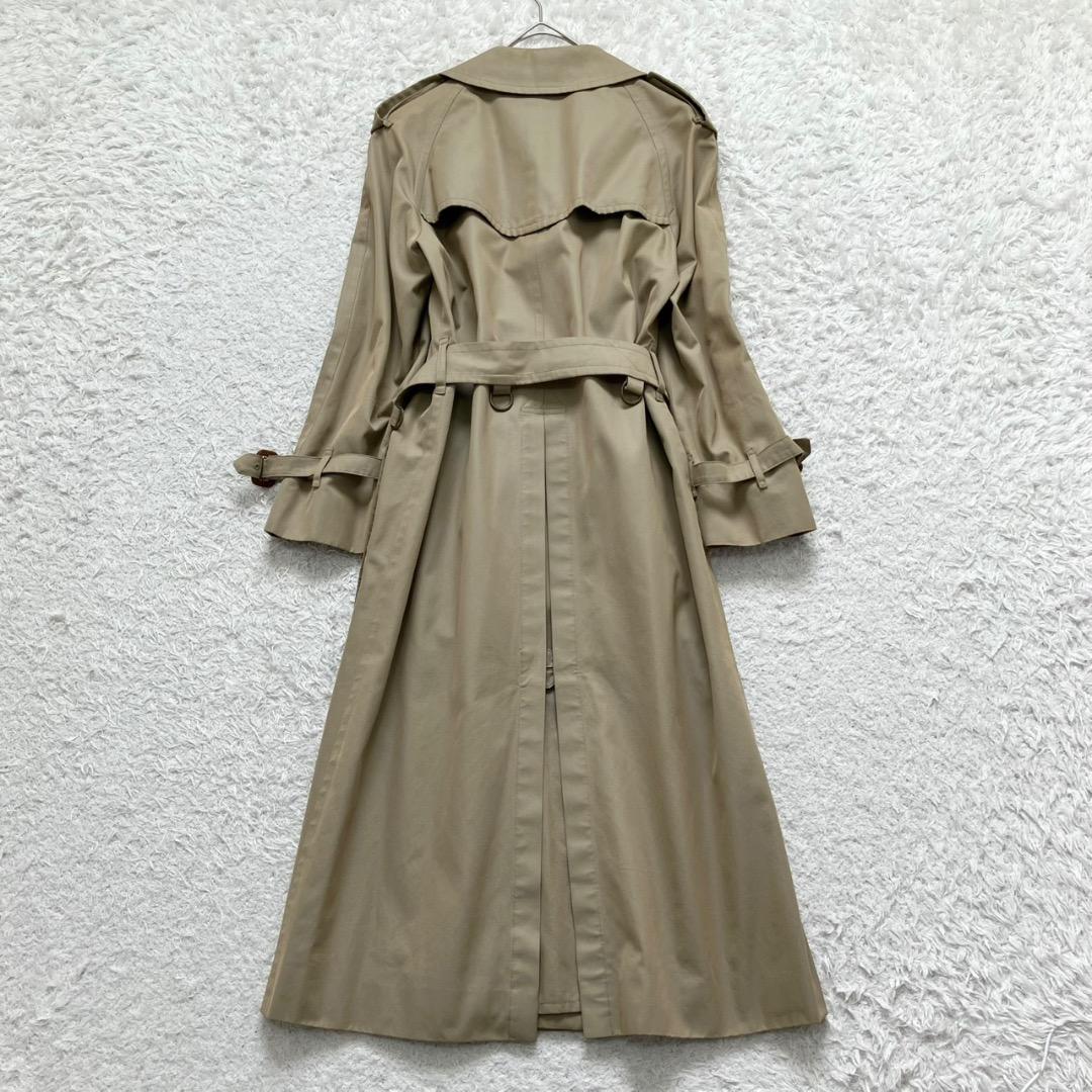 バーバリー トレンチコート ノバチェック ロング ベルト Aライン ベージュ S