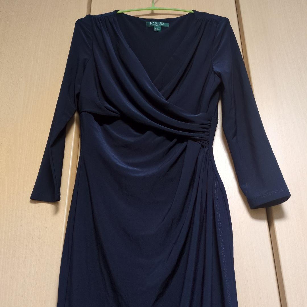 RALPH LAUREN ネイビー ラップドレス サイズ４