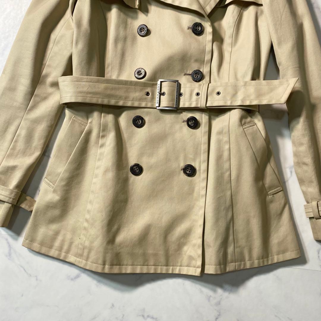 【美品】バーバリーブルーレーベル　トレンチコート　ノバチェック　ベルト　ベルト付