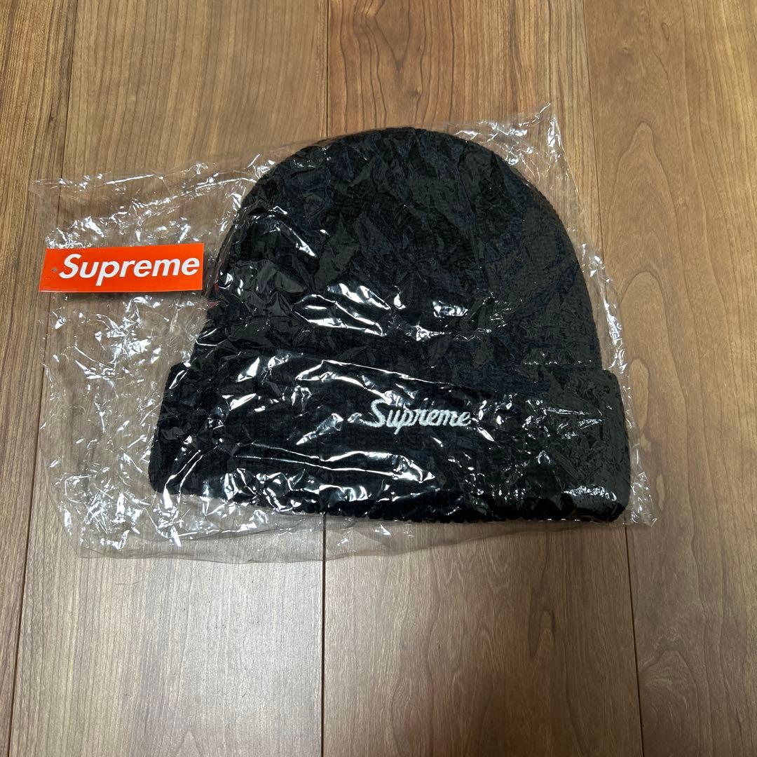 Supreme 黒 ビーニー 未使用に近い