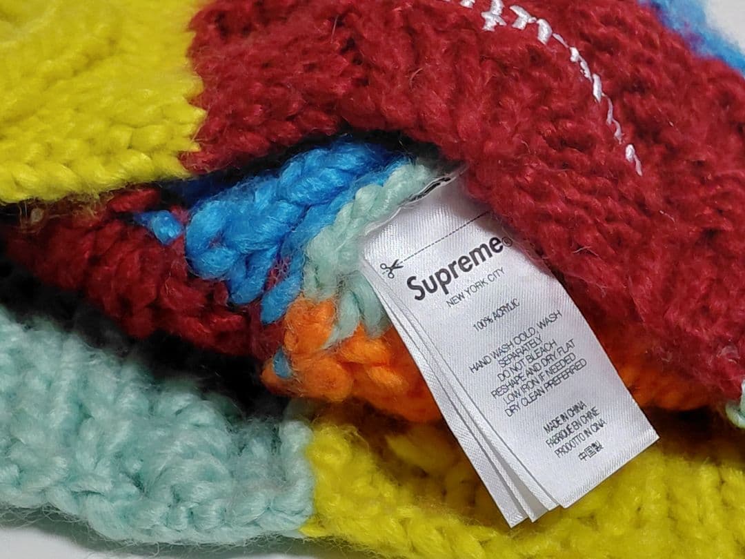 【極美品】 Supreme　Block　Knit　Beanie　\"マルチカラー\"