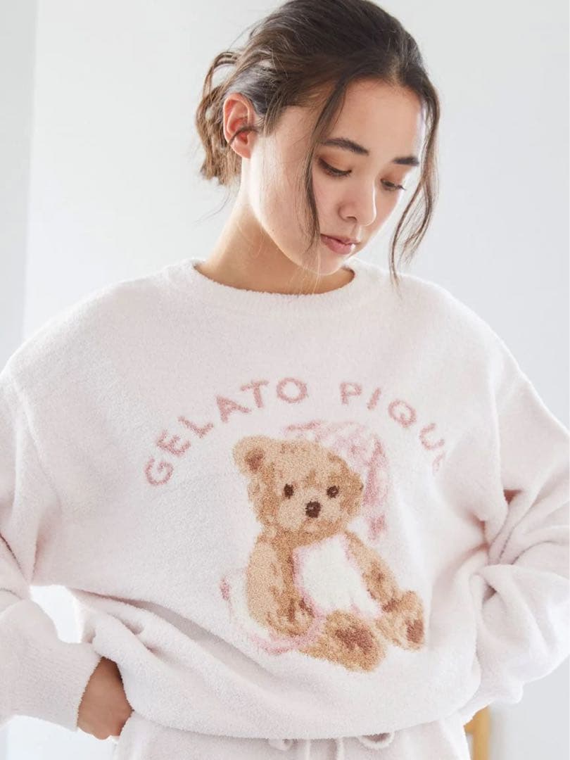 ジェラートピケ GOOD NIGHT BEARプルオーバー&ショートパンツ