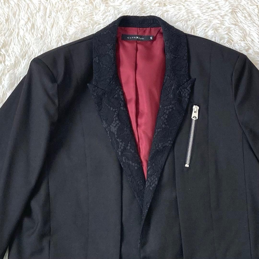 CIVARIZE レース切り替えラペルフェイクレイヤードチェーンテーラード　46